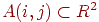 A(i, j) \subset \mathbb{R}^2